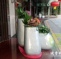 酒店賓館玻璃鋼組合花盆