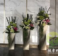 企業公司室內組合式玻璃鋼花盆